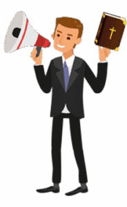 Man preaching truth from the Bible